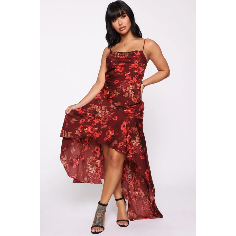Fashion Nova More To Give Satin Maxi Dress